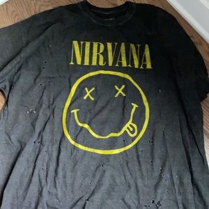 urban outfitters oversized nirvana t shirt